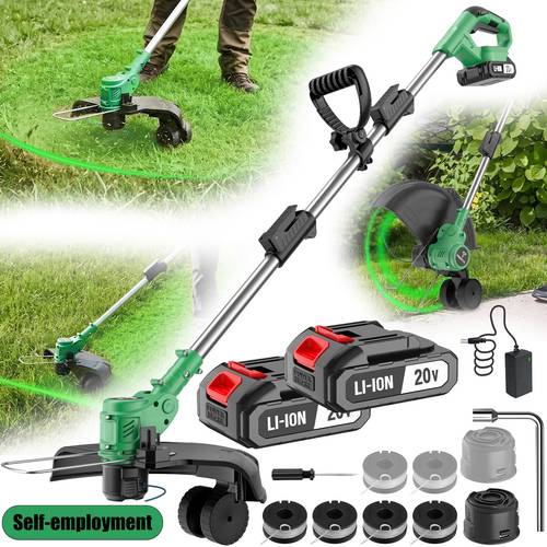 2026 new 20v portable lawn mower 2 4 0ah lithium batteries multiple and trimmer lines powerful performance for lawns and gardens tool discount perfect as a christmas gift a essential for men gift