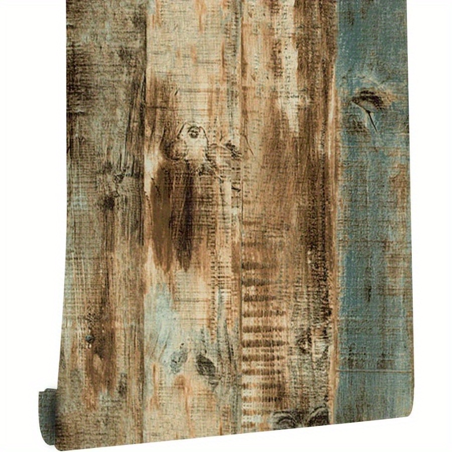 E-shop Vinyl Vintage abziehbare Tapete zum Abziehen Aufkleben, selbstklebende Tapete mit Holztextur für Schränke, Möbel, Küchenarbeitsplatten,
