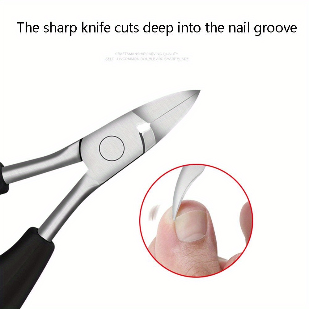 5pcs thick nail clipper set heavy duty podiatrist grade stainless steel blades with easy to grip handle suitable for and thick toes suitable for and thick toes details 0