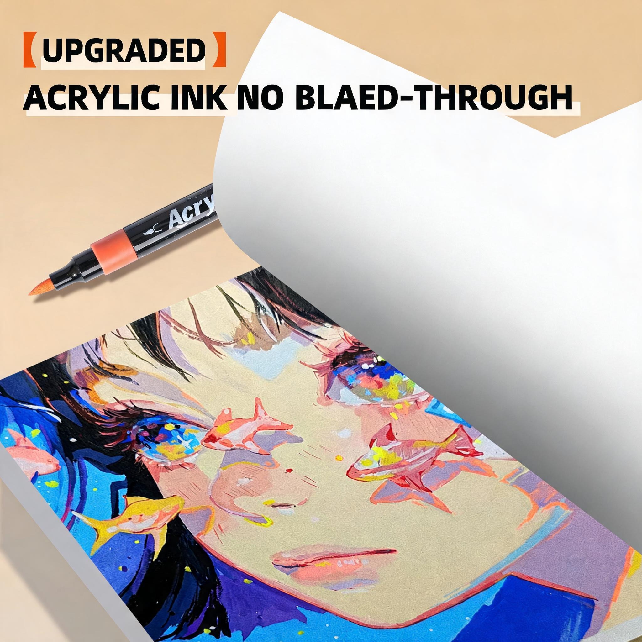 24/36/48 Color Quick-Drying Acrylic Marker Set