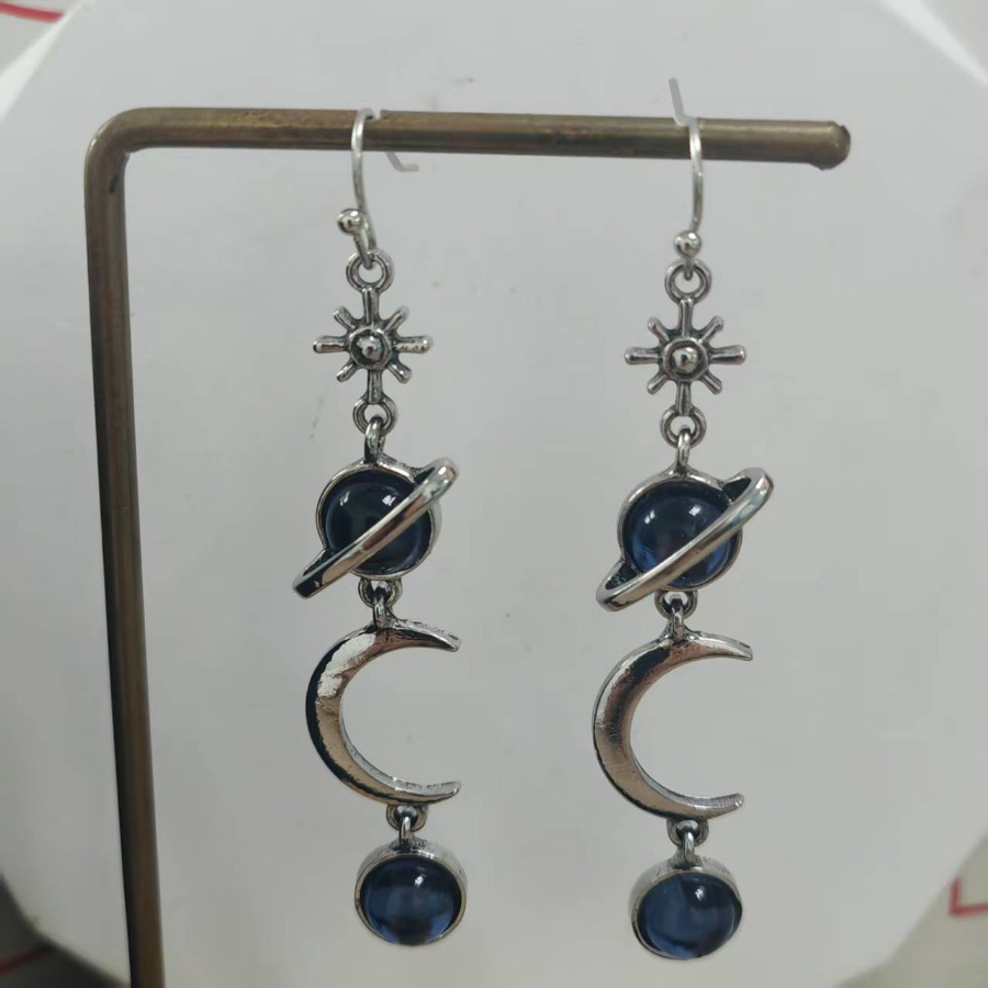 TEMU 2pcs Bohemian Earrings Vintage Earrings Moon Earrings Sun Earrings Bright Earrings Jewelry Additions Unique Jewelry Christmas Gifts Valentine's