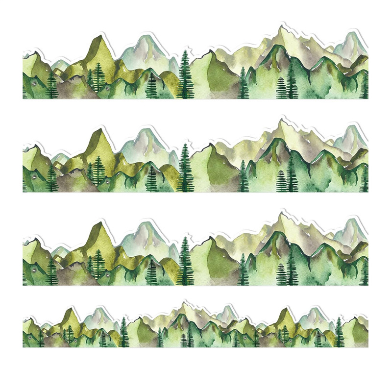 TEMU Back-to- Forest And Border Stickers Blackboard Bulletin Board Decorative Stickers