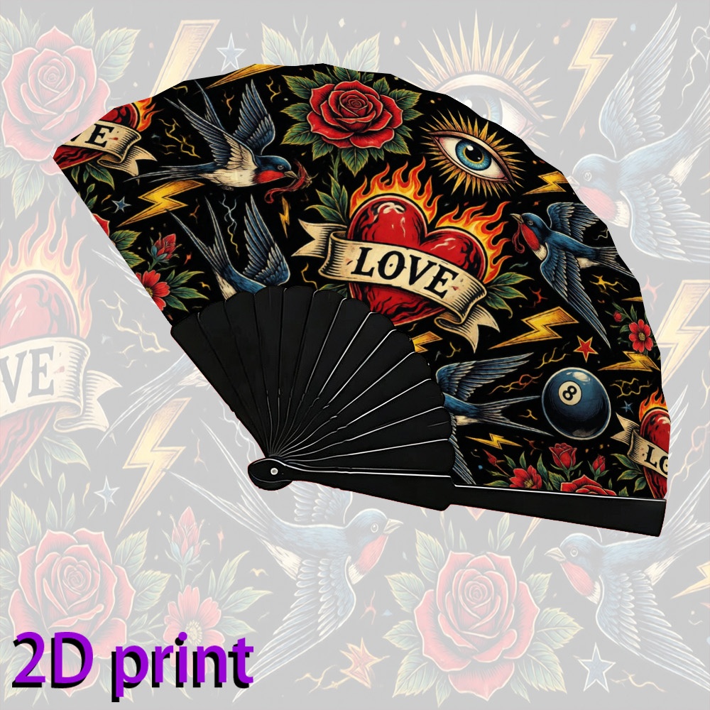 TEMU plegable 2D de 7 pulgadas, 1 pieza, estilo de tradicional americano 2D, combinado vintage, elegante de para mujeres y hombres, adecuado para