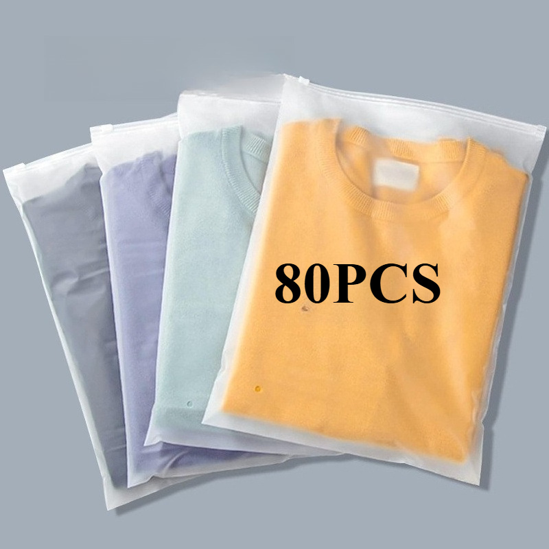 100pcs frosted zipper plastic bags clothing packaging 10x8 Temu