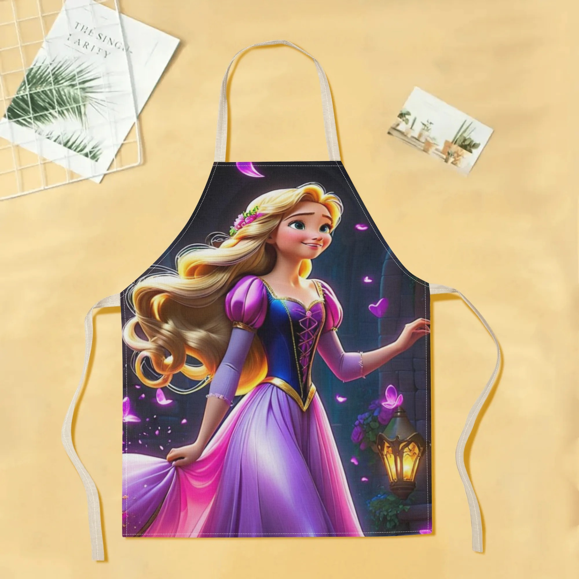 disney   cartoon waterproof apron - elegant &   polyester, no-lining,   hotels, supermarkets, restaurants, fruit shops, milk tea stands, and home use details 1