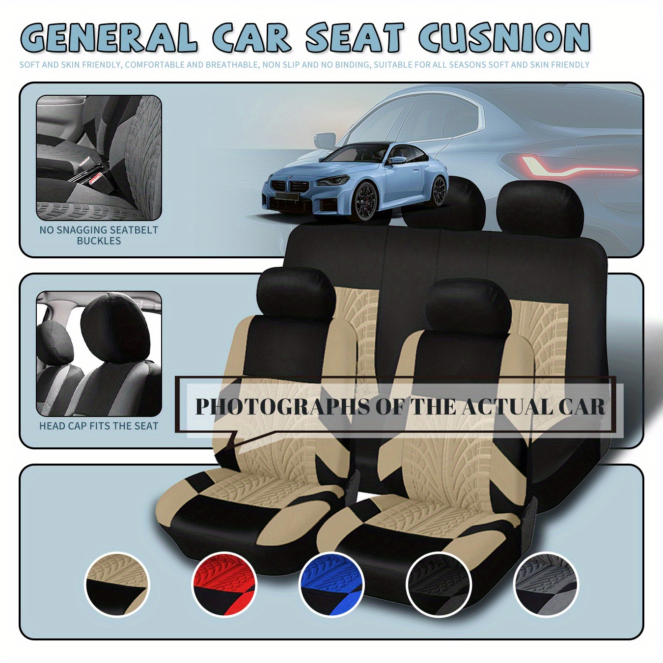 series sedan 2017 2023 comfortable car seat covers Temu Oman