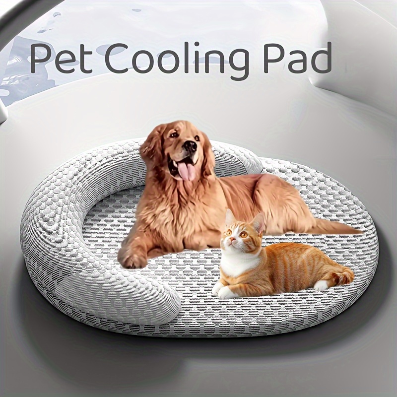 Sommer-Polka-Dot-Khlhundebett  Abnehmbare & waschbare ovale  Hundematratze, Tech-Faser fr Wrmeableitung & Khlung, bequemes Hundebett  fr mittlere/groe/kleine * einfach zu installierendes ...