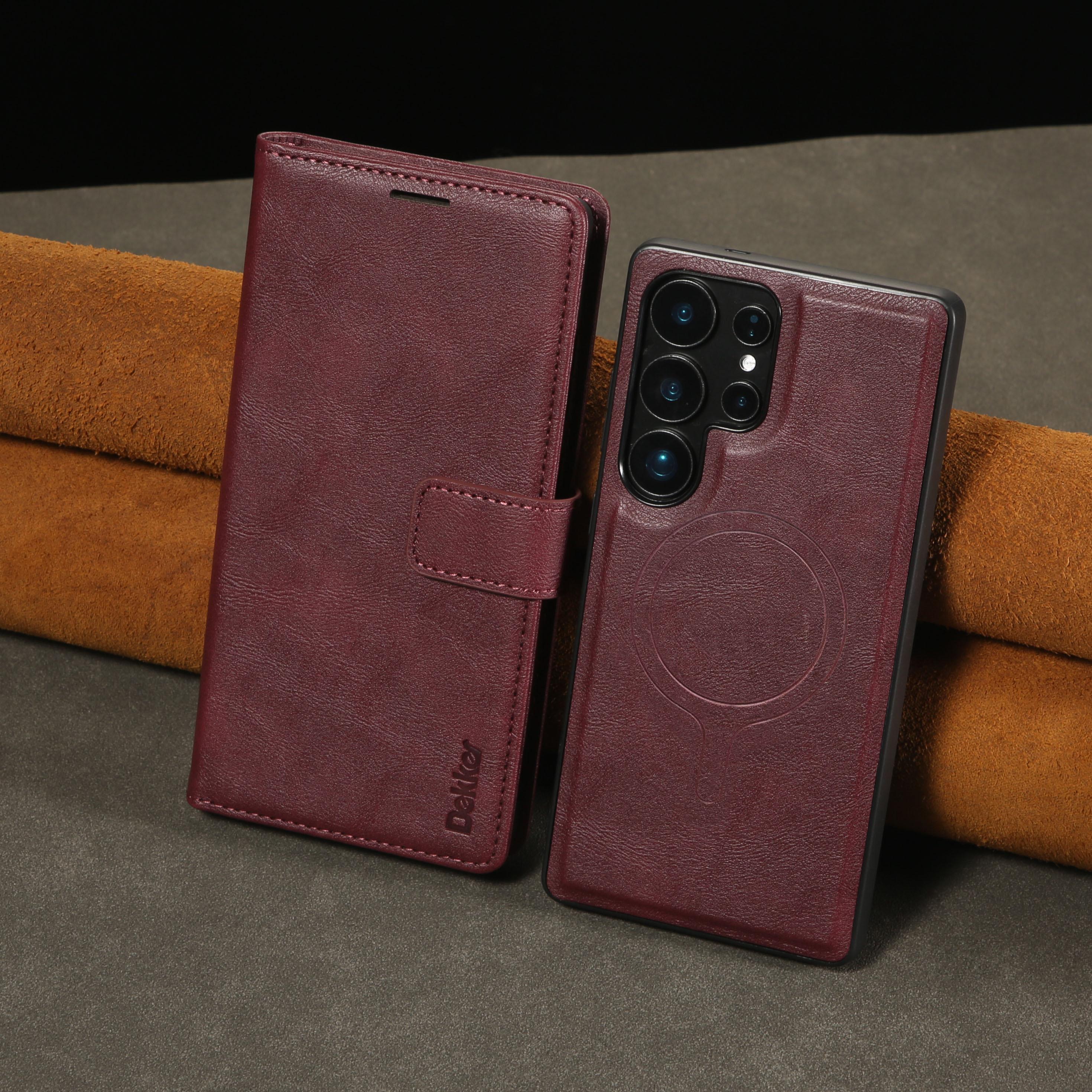 TEMU Phone Case - Detachable And Compatible With Galaxy S26/s25 Artificial Leather Phone Case With Magnetic Cover, New Model For S24 Plus And S23