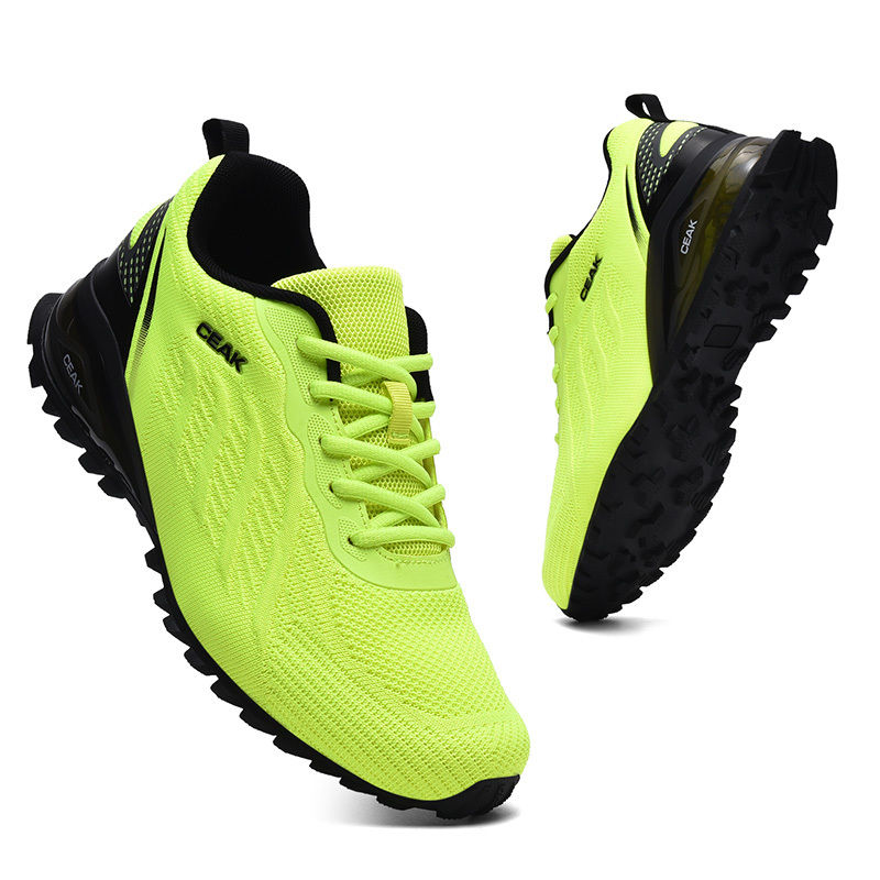 Men's Wide Width Elastic Closure Sneakers for Running & Walking