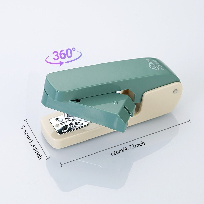 TEMU Of 24/6 (1000pcs) 1pc 360-degree Rotatable Stapler Home Stapler Student Large Stapler Stapler Effort For Office And Home Use, Easy And
