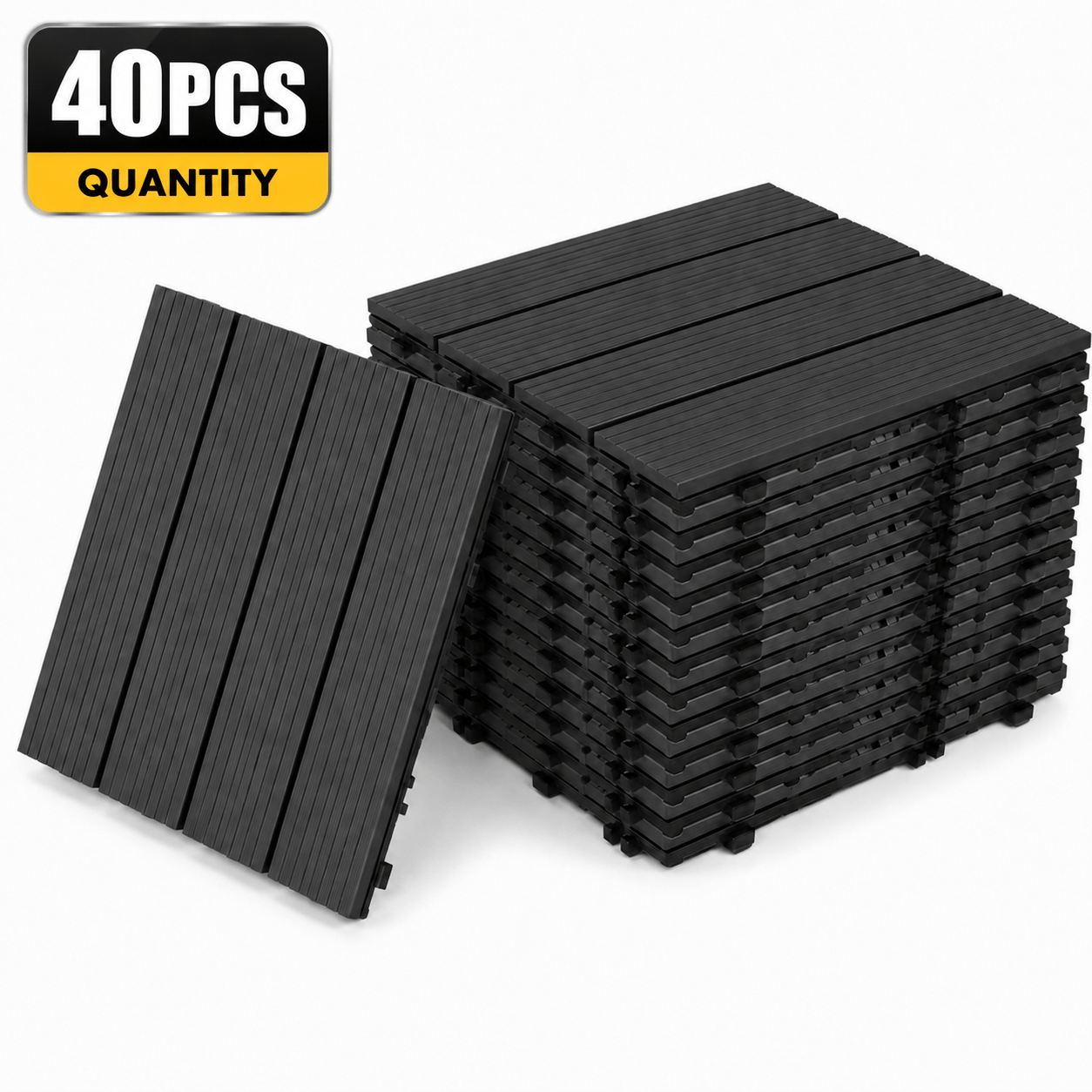 Greenhouse Floor Tiles & Base Panels, Durable Interlocking Plastic Flooring, Non-slip Outdoor Garden Deck Tiles For Patio, Shed, Walkway & Balcony