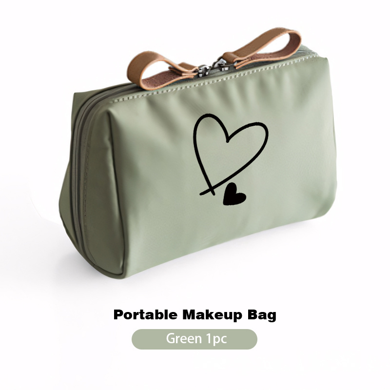 Image of Makeup Bag And Toiletry Pouch For Portable Polyester With Zipper Closure Design Durable Cosmetic Bag With Large Capacity Storage Organizer Perfect For Women Travel, Daily Use, Gift –2d Flat Printing