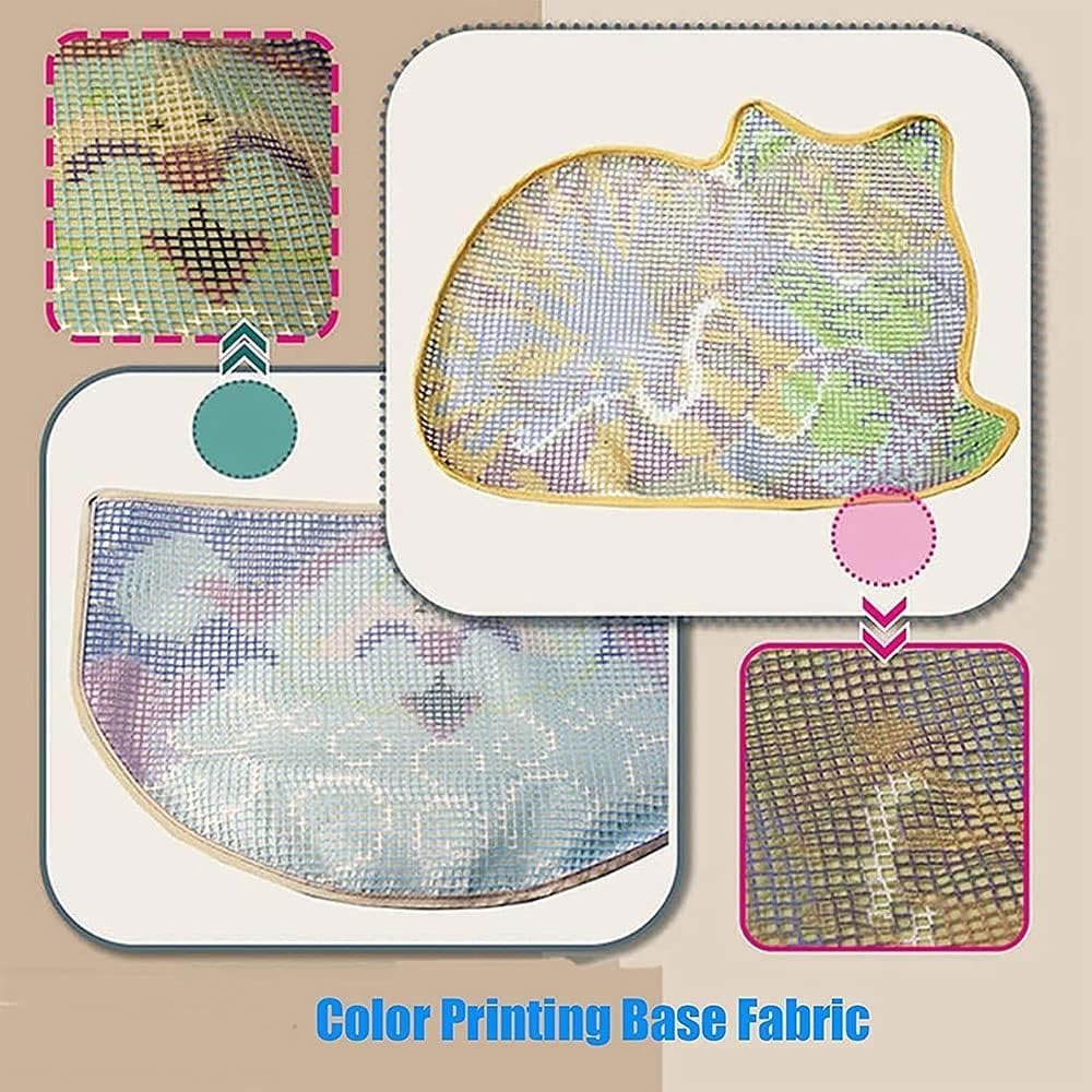 Latch Hook Pillow Case Kit, Halloween Witch Design