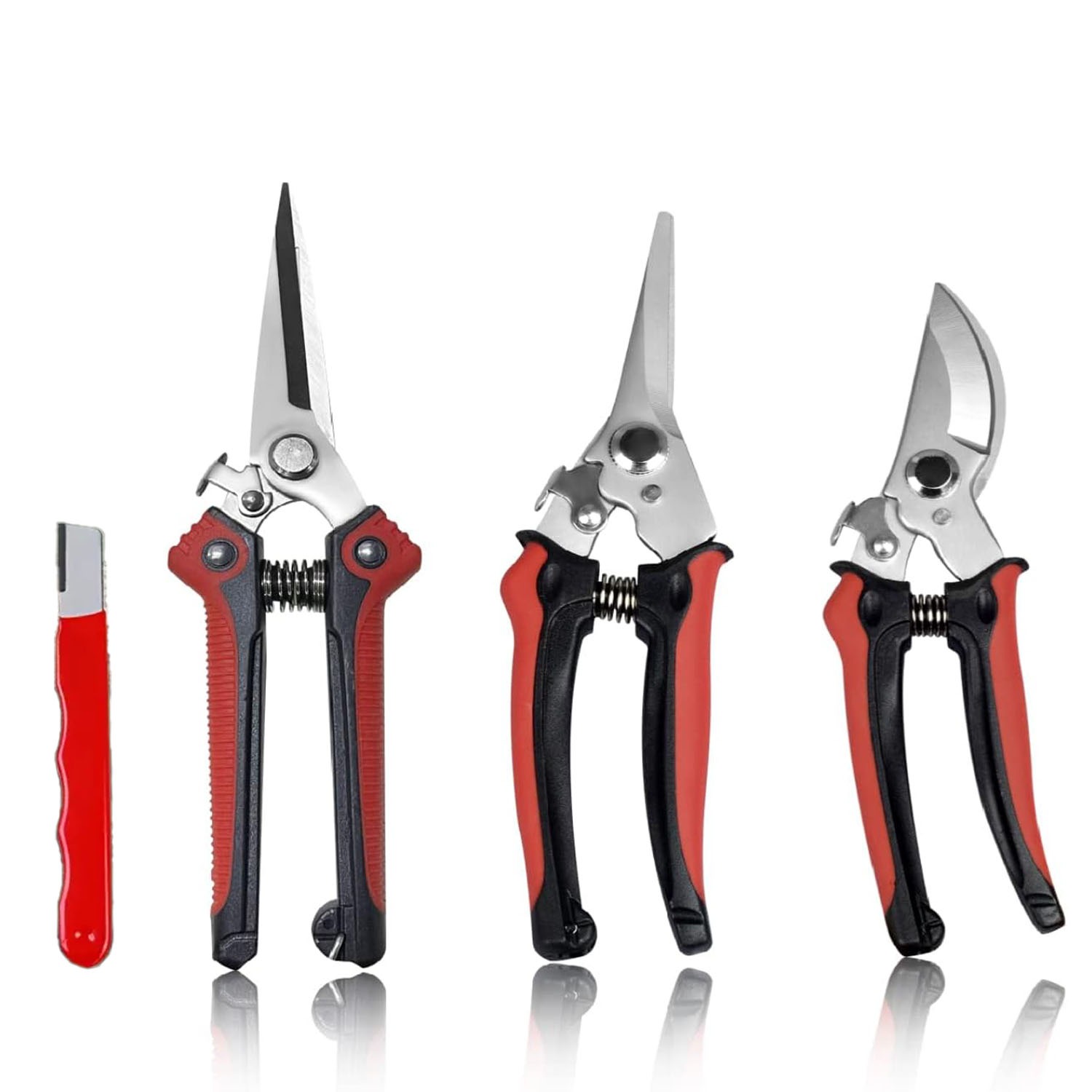 Temu – TEMU 6-piece Heavy-duty Garden Pruning Shears Set, Stainless Steel , Ergonomic Non-slip Handles For , Multi-functional Pruning Shears/fruit Picking