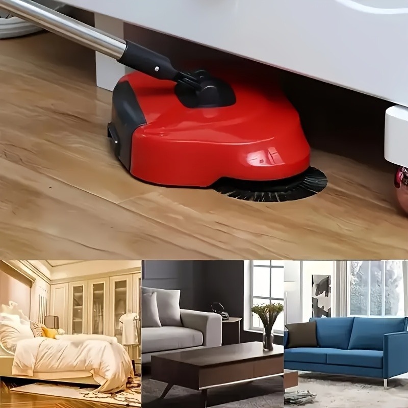 Long Handle Manual Sweeper And Vacuum Set - Multifunctional Push Floor Cleaning Tool for Hard Floors, Tiles, Kitchens, Offices And Pet Hair Removal