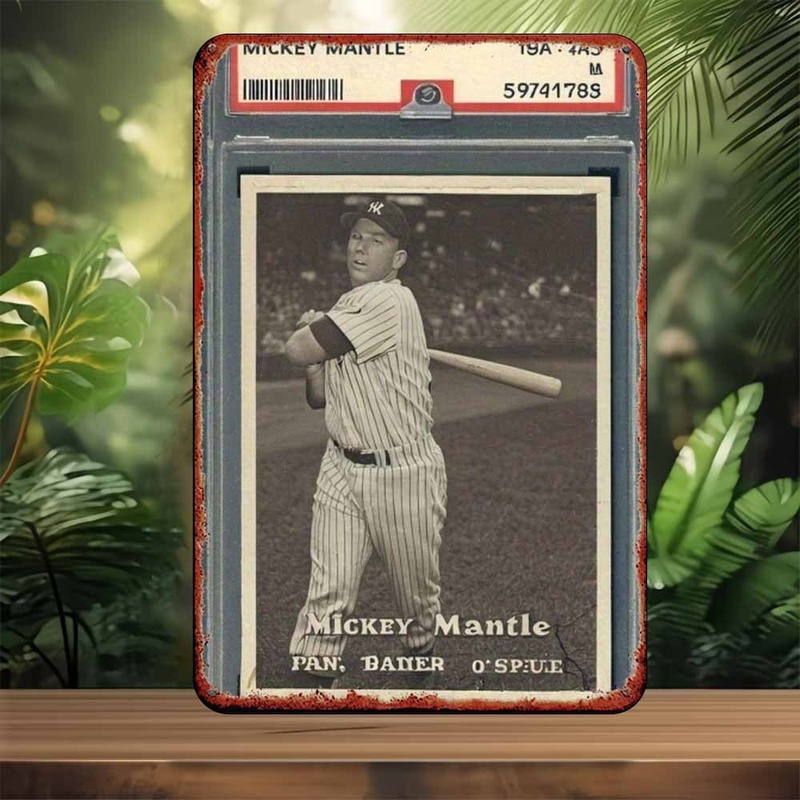 TEMU 2d Flat, 1pc, Mantle Vintage Baseball Photo Metal Wall Art - Iron Frameless 2d Flat Design, No Electricity Needed, Perfect For Bedroom, Bar,