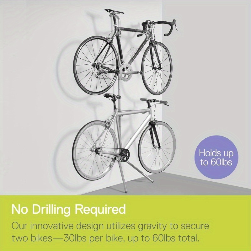 bike gravity pole stand no drill adjustable vertical bike Temu