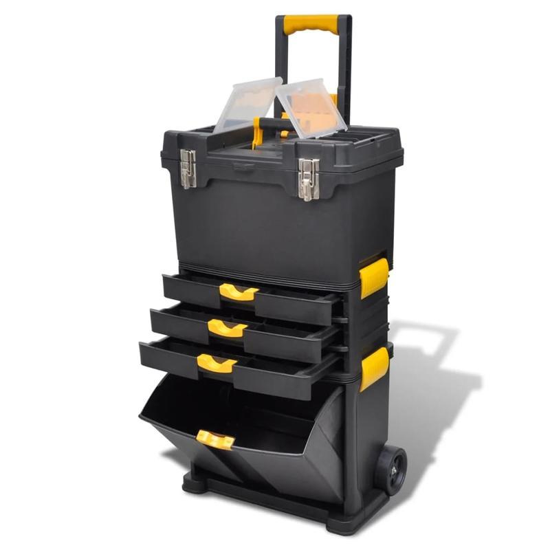 Tool Cabinet with Smooth-Rolling Wheels - Multi-Tier Storage, Reinforced Frame for Workshop, Garage &  s, Large Tool Cabinet, Tool Chest On Wheels with Drawers, Tool Box Storage, Workshop Storage Cabinets, Tool Drawer,   Organization, Industrial Storage, Sturdy Construction, Durable Plastic,   Build, DIY Enthusiasts, Professional Mechanics