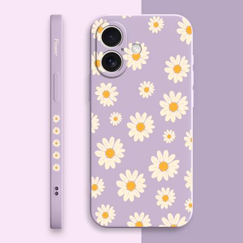 para teléfono: con margaritas brillantes para iphone 17 17ari 16 15 14 pro 13 mini 12 pro 11 x xr xs 7, cubierta de moda, carcasa anticaídas