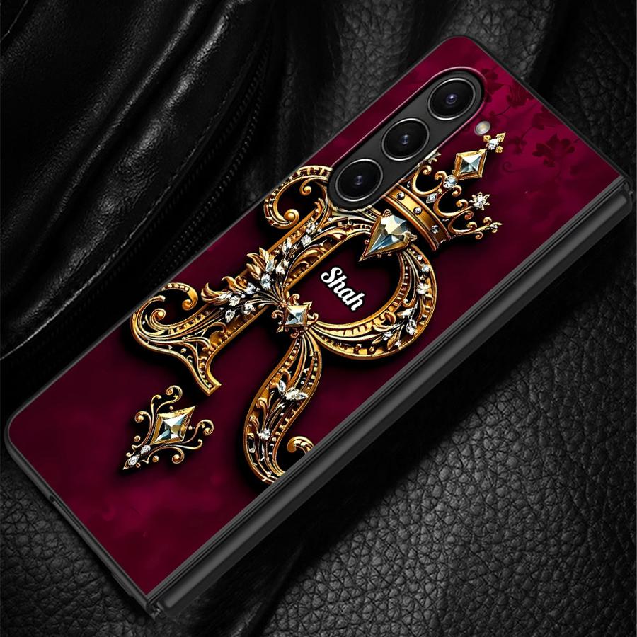 TEMU Phone Case: Color Crown Letters Text Pattern Case Suitable For For Galaxy Z Fold 7 6 5 4 3 Z Z Fold3 Z Fold4 Back Phone Cover