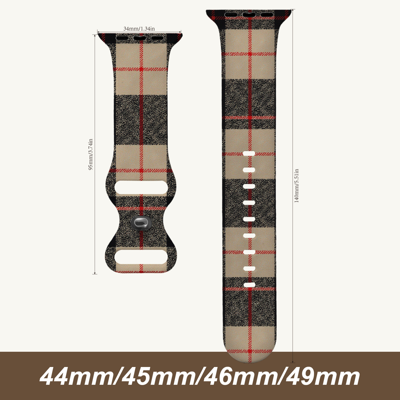 TEMU 38/40/41/42mm For Men And Women, 44/45/46/49mm Silicone Watch Bands Suitable For All Watch Series Including Through 10, Ultra, And Se.