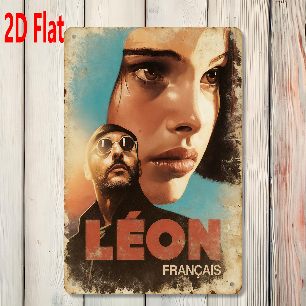TEMU 2d/flat, 1pc, Character Poster Design From The Movie ': The Professional', 20Ã30 Cm Outdoor Sign, Wall Decoration Plaque, Perfect For Decorating