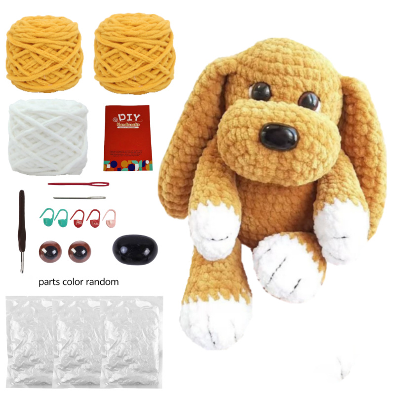 

1pc Diy Crochet Kit For Adults, Amigurumi Craft Set With Yarn, Pattern Book & Video Tutorial, Ideal For Christmas, Easter, Valentine's, Birthday Gifts - All Fabric Crafting