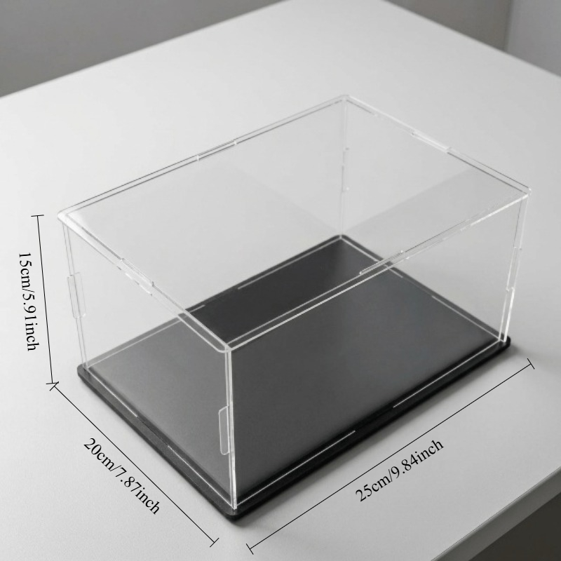 TEMU Transparent Light Model Display Case - Light Luxury Spliced Acrylic Drive Car Storage Display Case - High Dustproof Storage Box - Drive Car