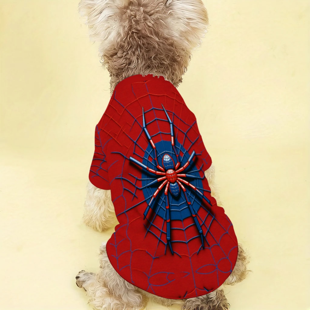 TEMU Four-season Pet Clothing, Sweatshirt, Clothes For Small To Medium Dogs, Hero Printed Pet Sweatshirt, Suitable For Daily Casual Wear Of Lovely