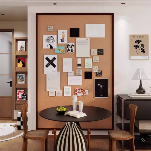 item picture Large Size 80 * 120cm (31.50 * 47.24 Inches) Modern Minimalist Wind Felt Board Creative Decoration No Punching Does Not Hurt the Wall Light Luxury High-end Black Wall Sticker Available in Multiple Colors