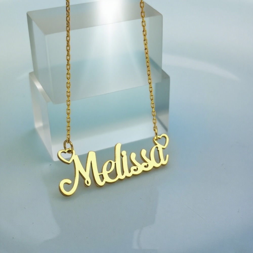 Personalized Heart-Shaped Name Necklace — Minimalist Gift for Her