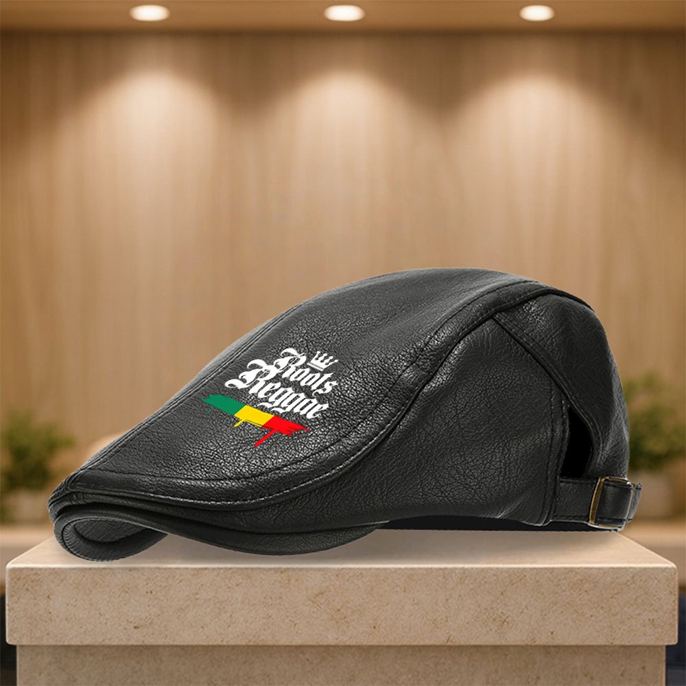 TEMU Reggae Lettering And Colorful Flag Pattern Print Newsboy Hat Lightweight Adjustable Optional Retro Fashion Versatile Beret Hat Unisex Classic
