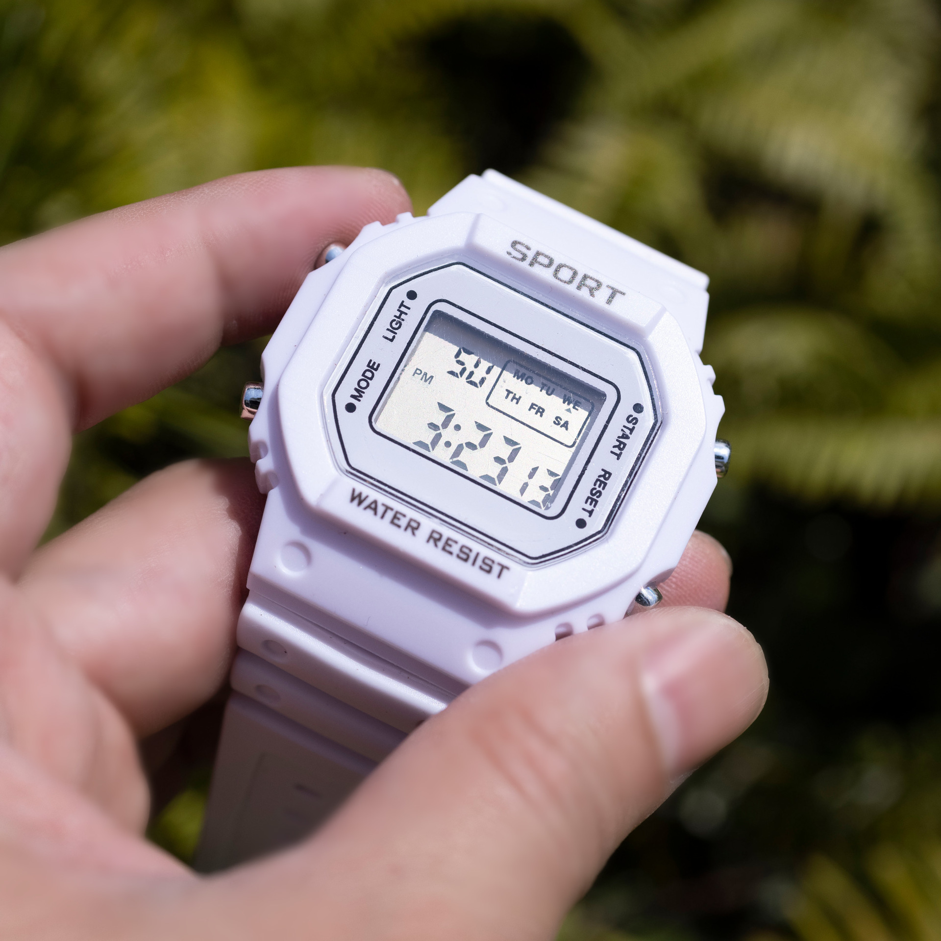 1pc Men'S And Women'S TPU Strap Multi-Color Sports Fashion Multi-Function Luminous Alarm Clock Square Case Electronic Watch Suitable for Daily Decoration Gifts