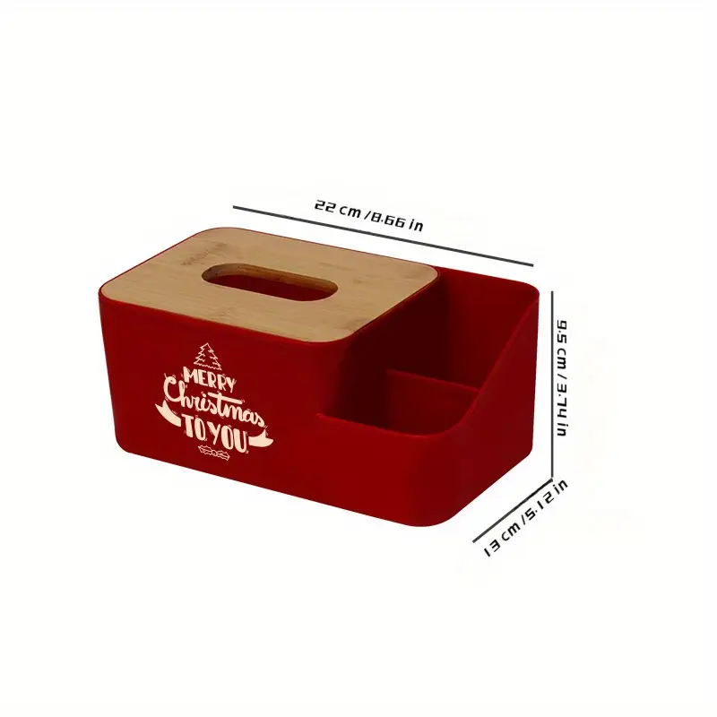 1pc festive christmas tissue box holder red plastic multi functional napkin dispenser with santa claus christmas ideal for living room desktop decor christmas decorations Product details 5