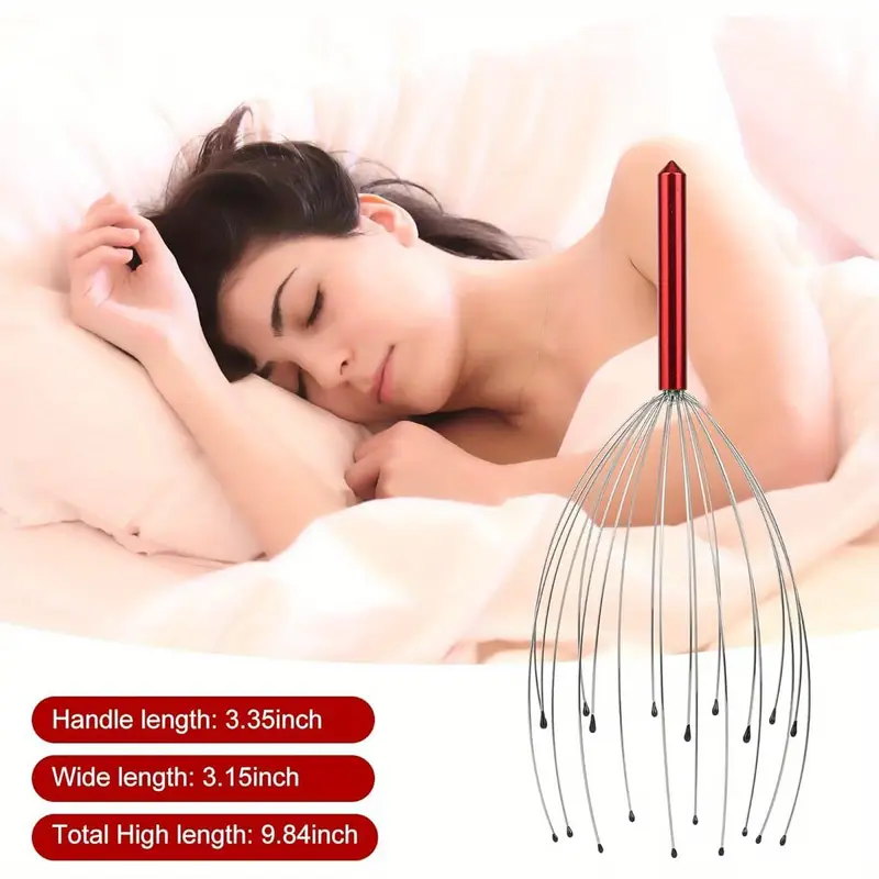 20 finger scalp massager with interchangeable heads ergonomic handles portable handheld body head scratcher for stress tension muscle ideal christmas gift for men women gift box scalp massager for head body relaxation tool durable construction Product details 3