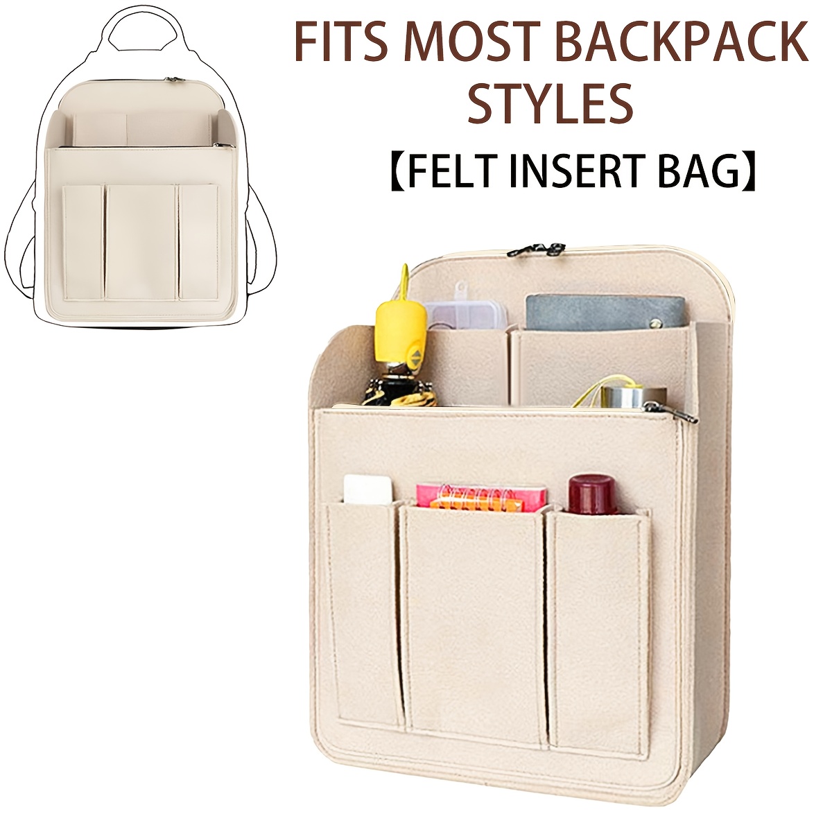 backpack organizer travel Yoillione Nylon Insert for Men and Women, Lightweight Rucksack Insert with High Capacity, Large Bag Organizer with Zipper Pockets : Clothing, Shoes & Jewelry This bag includes storage featuring 4 bat sleeves Diadem Mini Backpack Organizer Insert