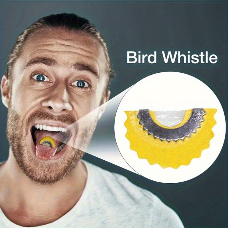 realistic     heavy duty metal construction loud clear bird calling whistle for hunting camping birdwatching compact survival tool with loud audible sound yellow red   white ideal gift for   bird accessories 0
