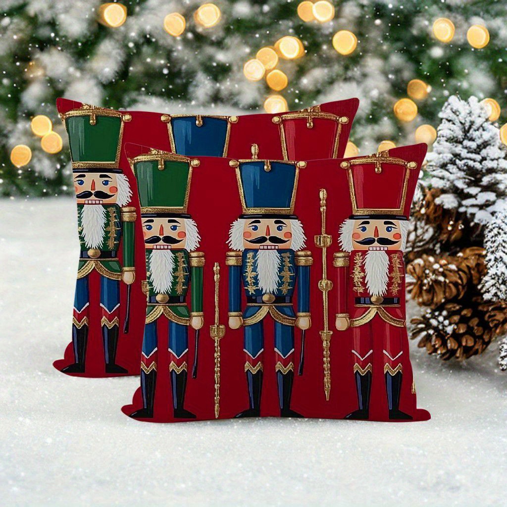 

2pcs Christmas Pillowcases - Double-, Sofa Covers For Decor