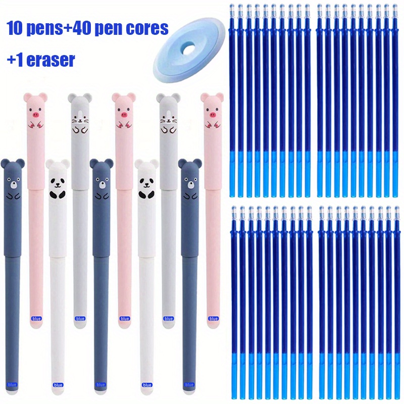 Set 8 Penne Gel Cancellabili Con 24 Ricariche | Penne A Forma Di Animale 0.35mm Per Bambini E Ufficio - Foto 4