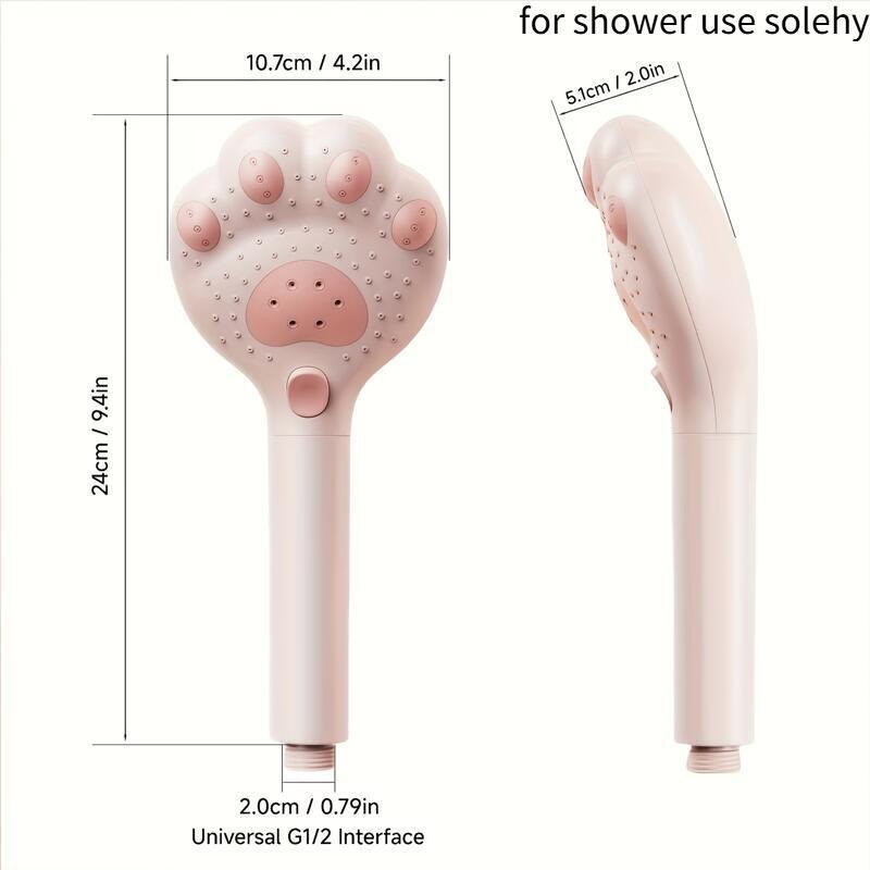 MROOFUL Cat Paw Shower Head with 5 Filter Cartridges