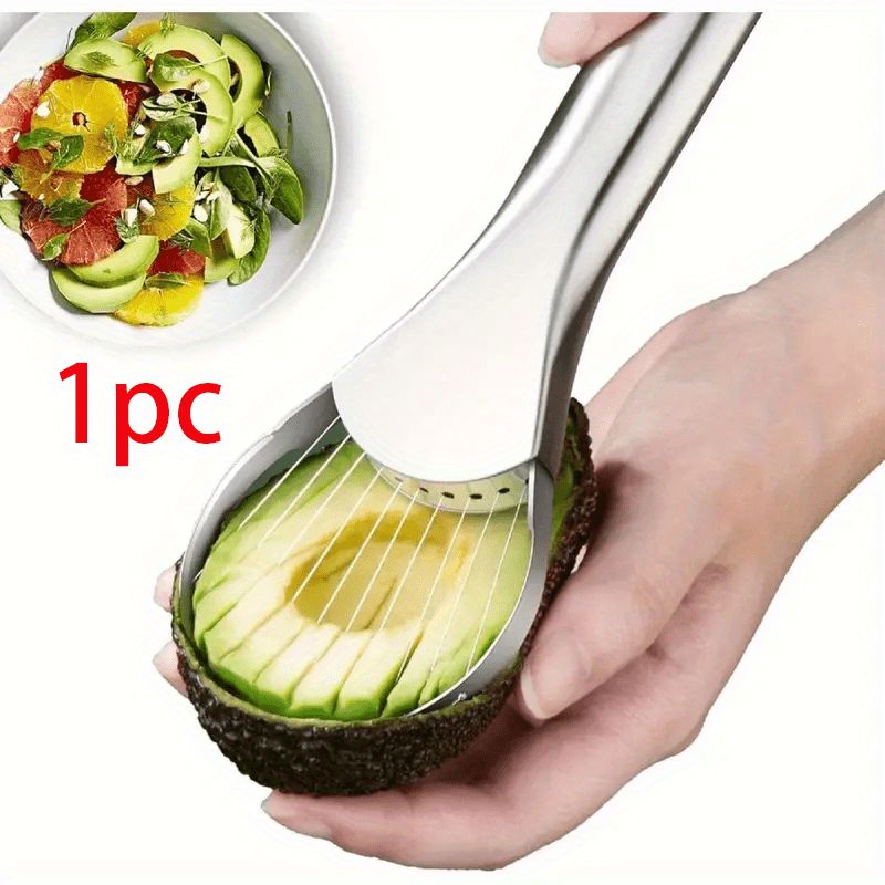 TEMU . 2-in-1 Avocado-: Müheloses Schälen, Entkernen und Schneiden von -Avocados mit Edelstahlkonstruktion, Outdoor-Küchenutensilien, unverzichtbare