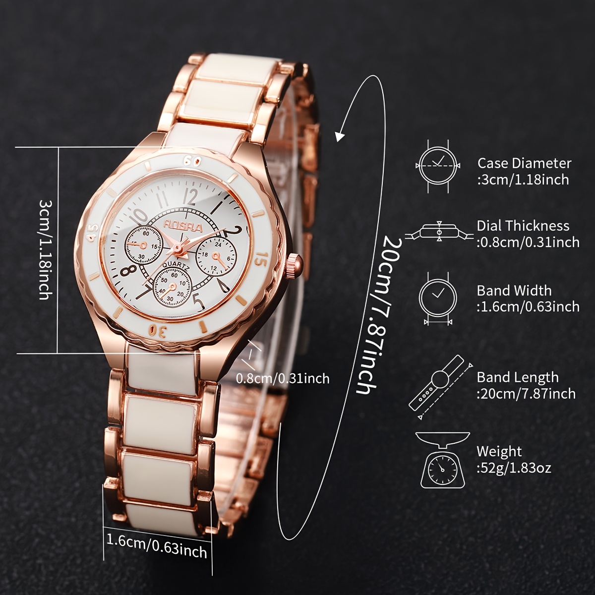 Ladies' Elegant Stylish Dial Quartz Watch