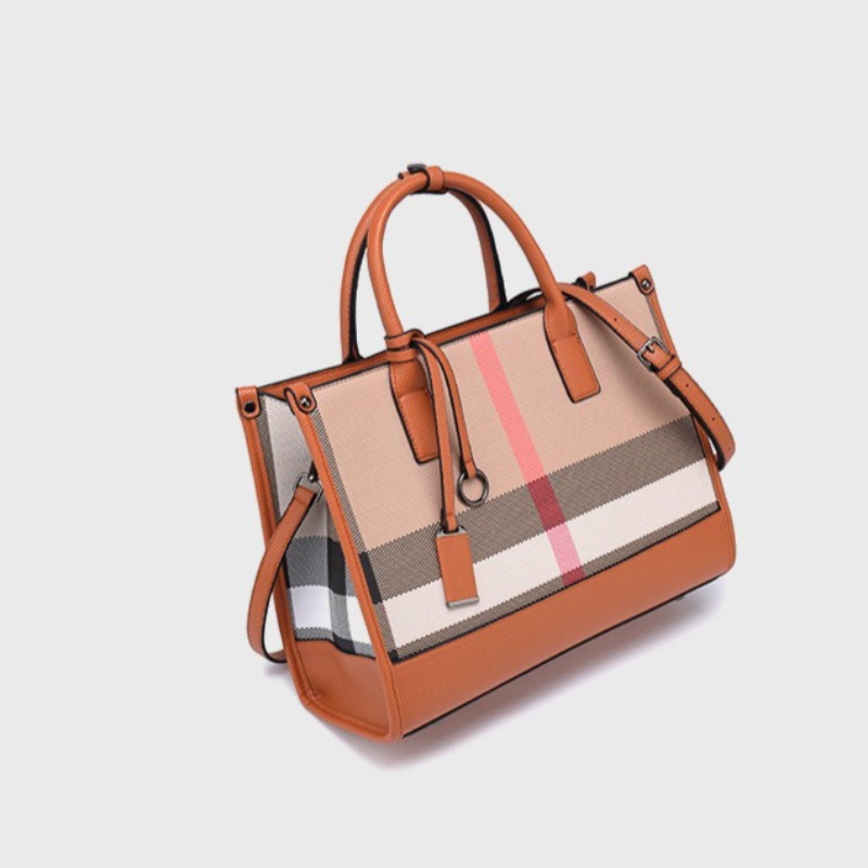 Image of Retro Canvas Vertical Satchel Bag, Top Layer Edging Crossbody Shoulder Purse, Flap All-match Spacious Business Ladies Handbag