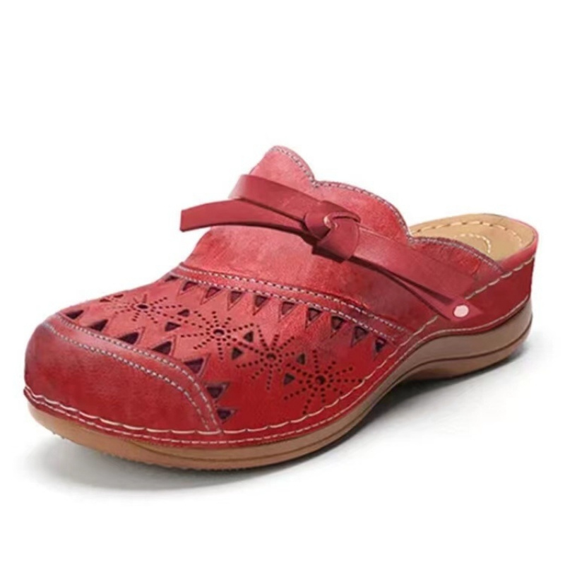 Image of 2026 New Arrival Women's Round Toe Platform Wedge Closed Toe Slippers, Bohemian Style Casual Sandals, Breathable Outdoor Summer Slides, Plus Size , Women Shoes