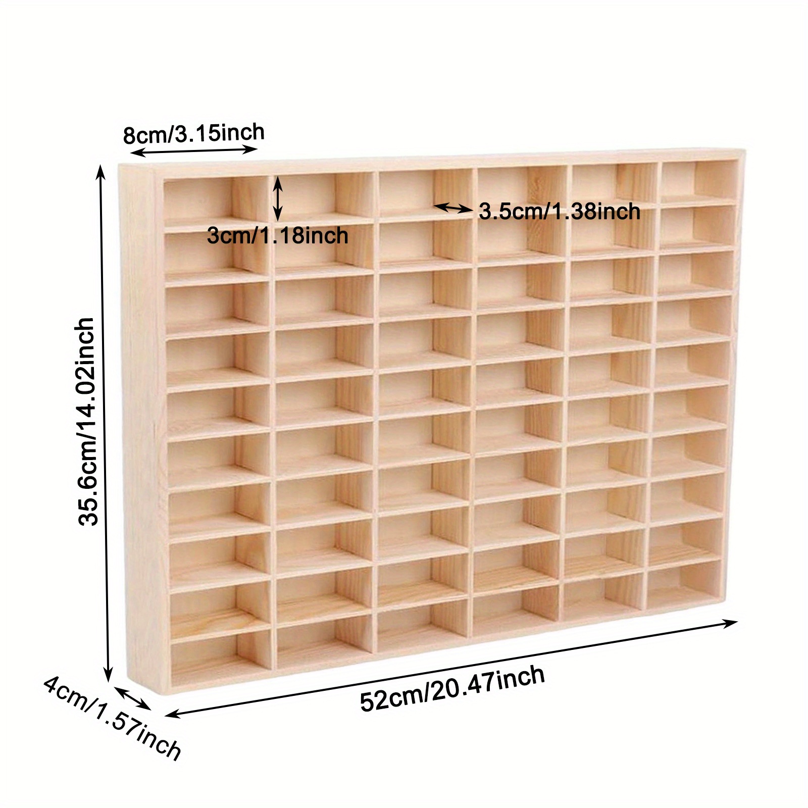 (sea Freight) 1pc Solid Wood Car Model Storage Box (no Lid With Hook Additions) Solid Wood Model Storage Box For Bedroom, Living Room, Kitchen Display Cabinet