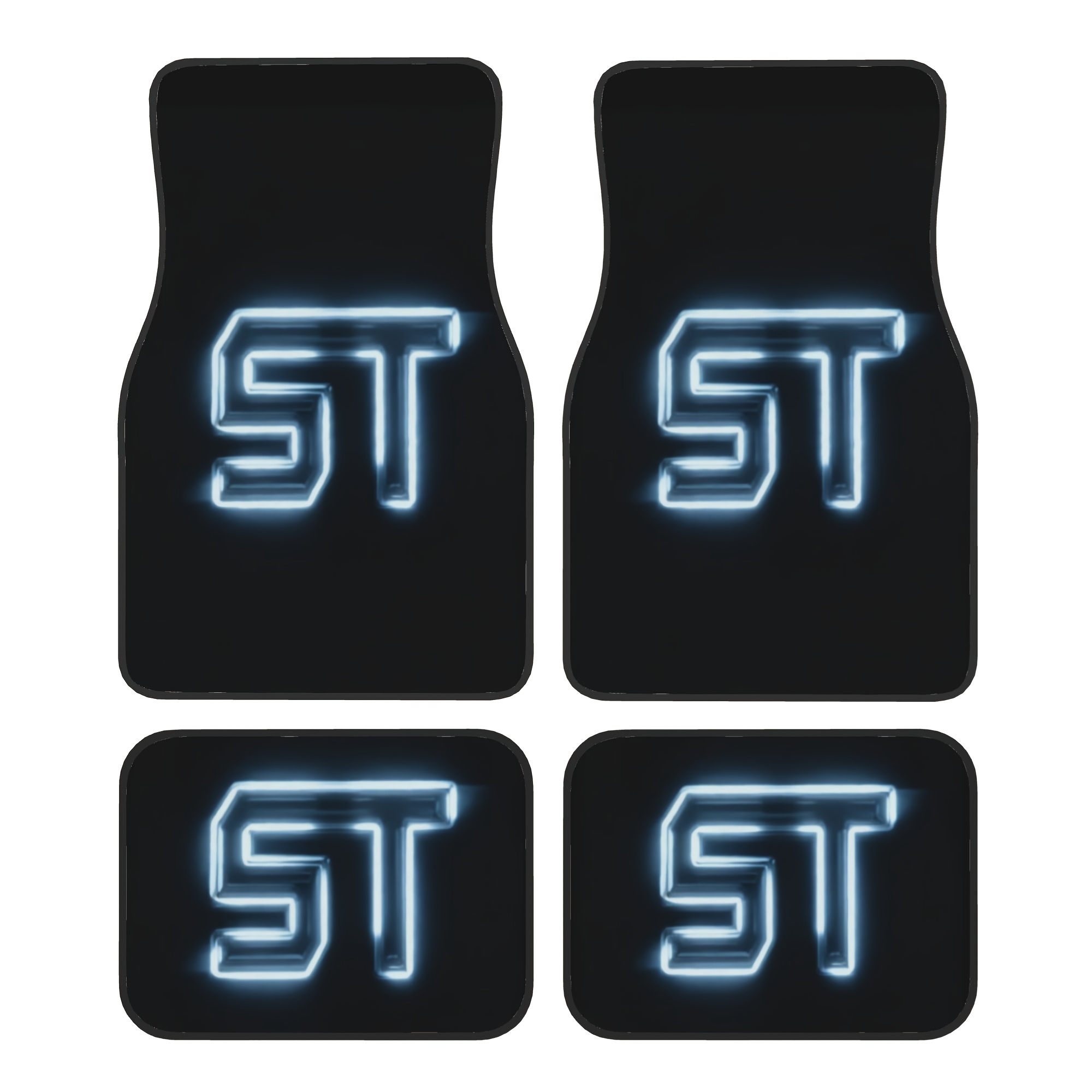 TEMU 4pcs Set Of Car Floor Mats With Design, Unique Letter Pattern Vehicle Floor Mat Easy Trendy In-car Layout Pad