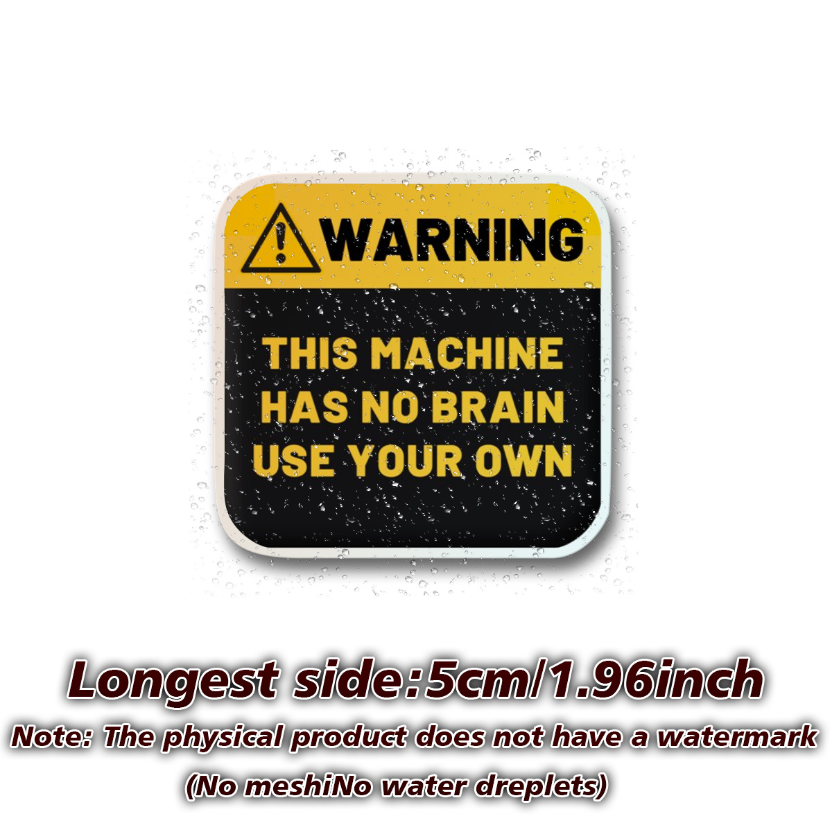 9pcs/sheet Warning Brain Use Your Own Sticker Vinyl Car Decals - For Car Bumpers, Windows, Laptops, Trucks, , Water Bottles, - Durab Le And Versatile