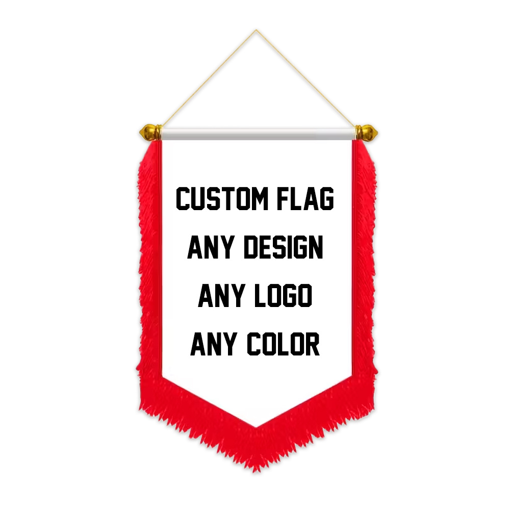 TEMU 1 Pack 20x30cm Custom Satin Exchange Flags, Hanging Flags With Tassels, Personalized Photo Flags, Team Logos, Holiday Pendants And Hanging