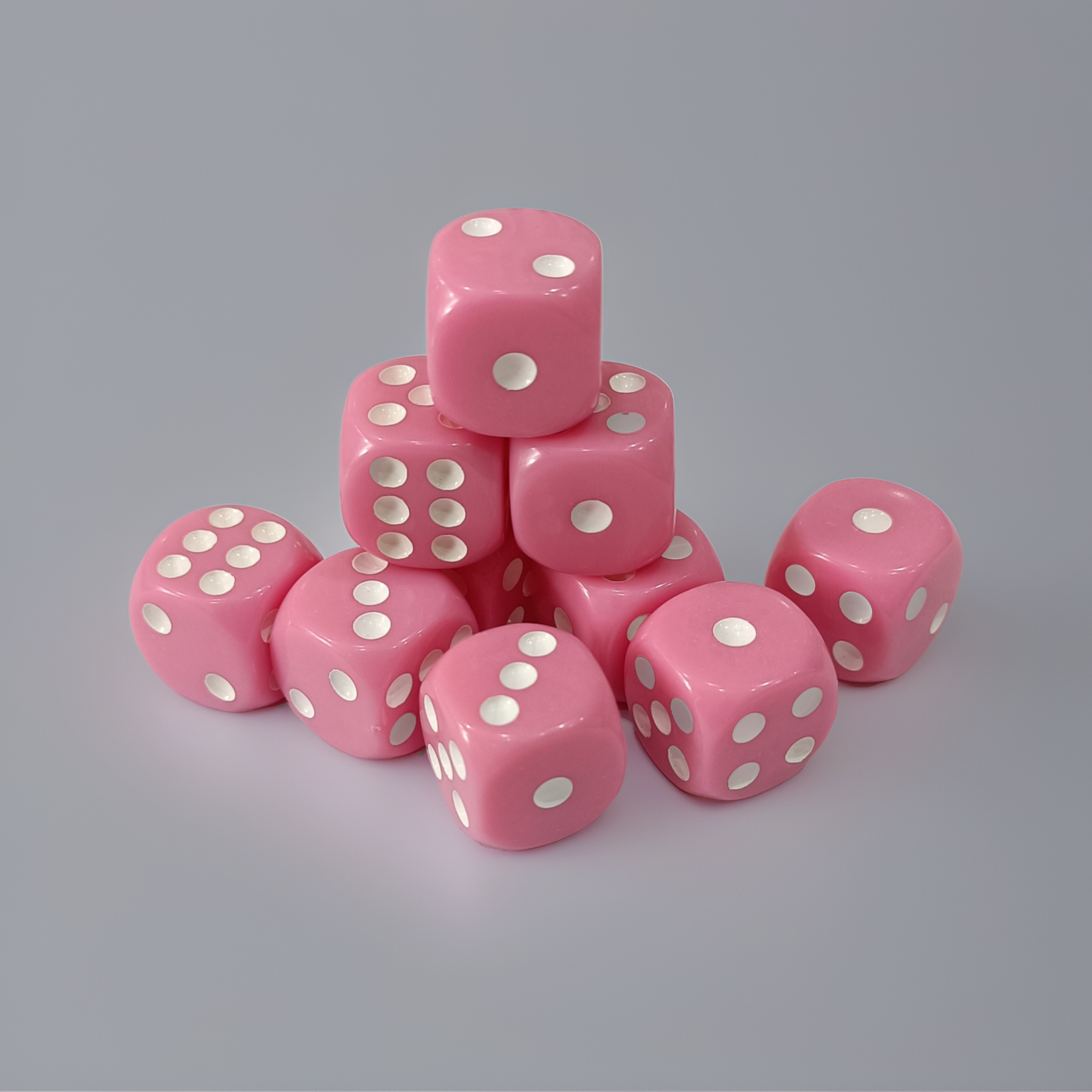 Pack of 4 Rounded Corners Pink Game Dice, Party Gifts
