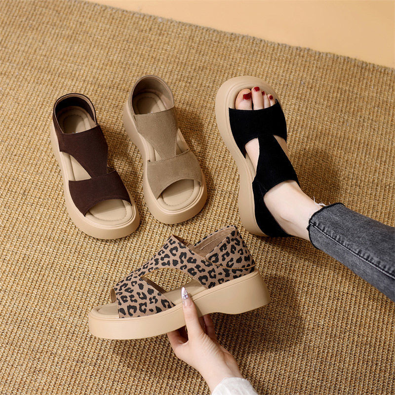 french style super   thick soled closed back sandals new summer two way sandals to pair with skirts   women shoes